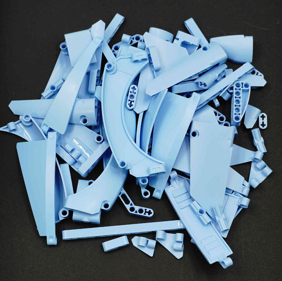 1:8 Chiron, custom modified Gulf Blue Edition building block supercar (4031 pieces)