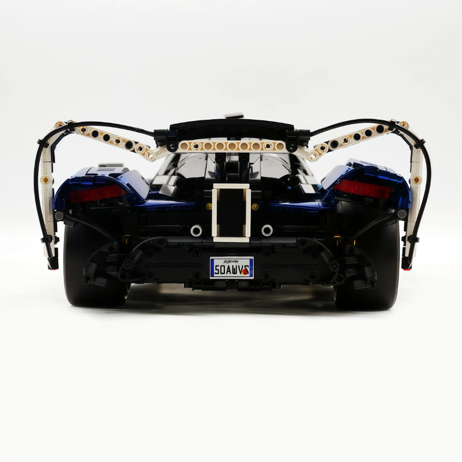 1:8 Martin Valkyrie building block supercar, custom dark blue electroplating version (3869 pieces)