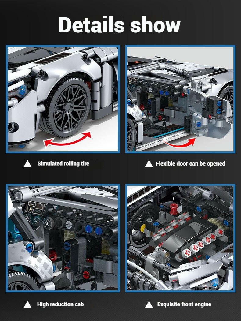 1:14 Super sports car building blocks must-have birthday gift for boys (1310+PCS)