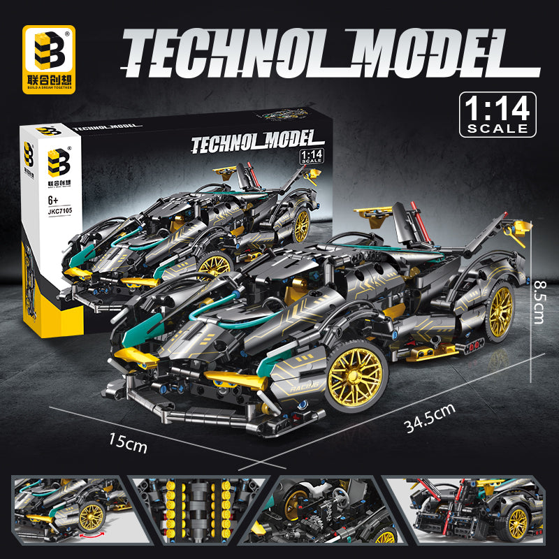 Apollo VEO1:14 Supercar Building Block Model (1000 PCS)