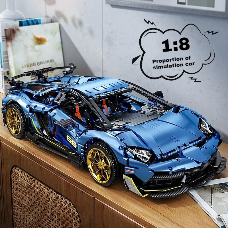 1:8 one-touch scissor doors, exclusive design wheels, mechanical principles, the ultimate Italian Bull supercar (3810 pieces)