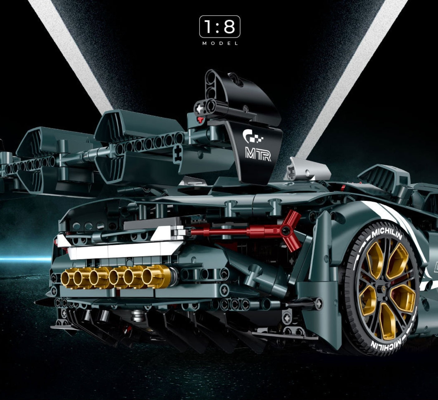 1:8 Terzo Millennio supercar (3466 pieces)