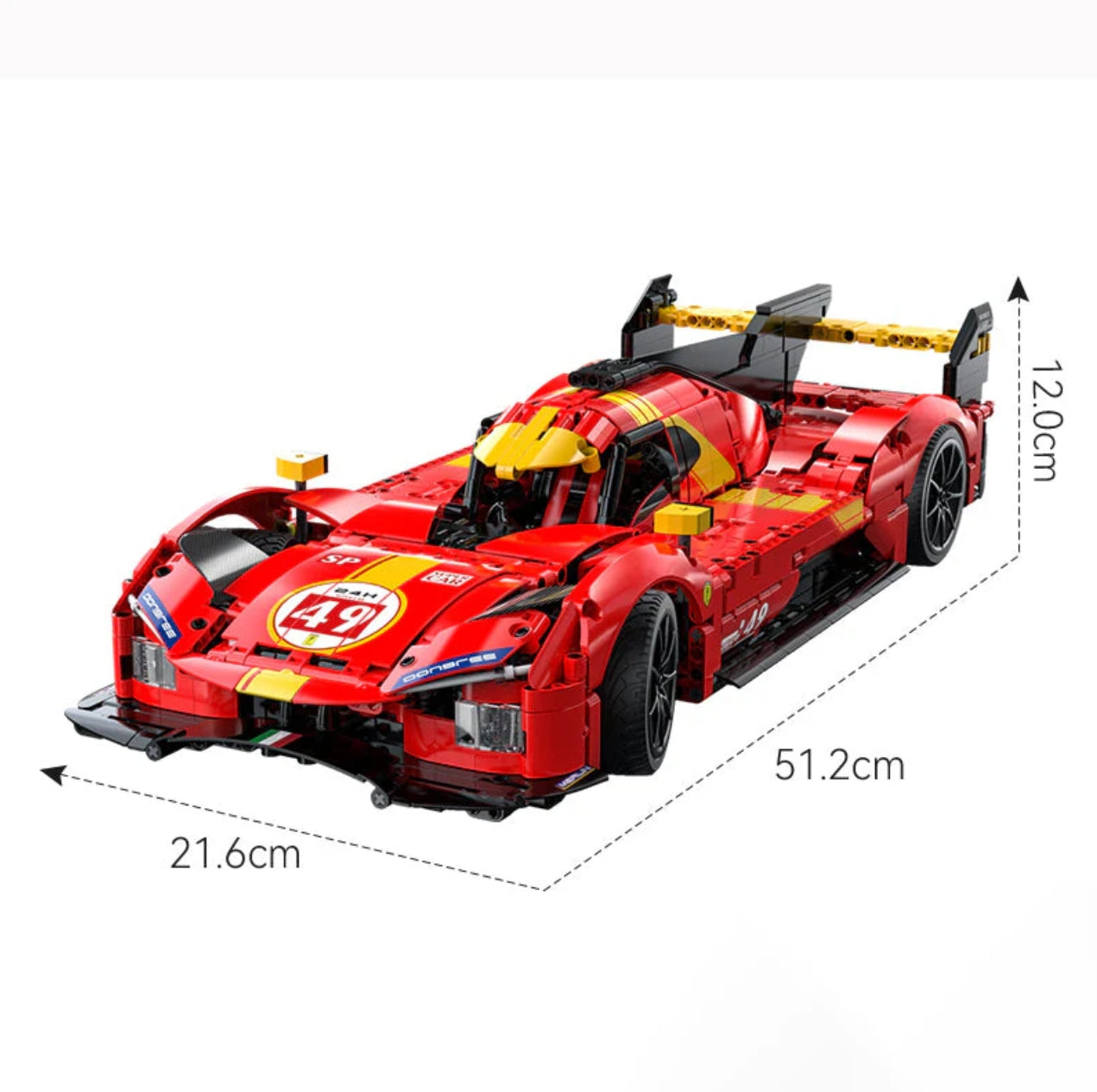 1:10 Flame supercar, racing aerodynamic lines (1518 pieces)