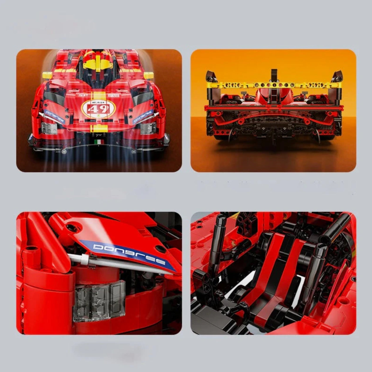 1:10 Flame supercar, racing aerodynamic lines (1518 pieces)