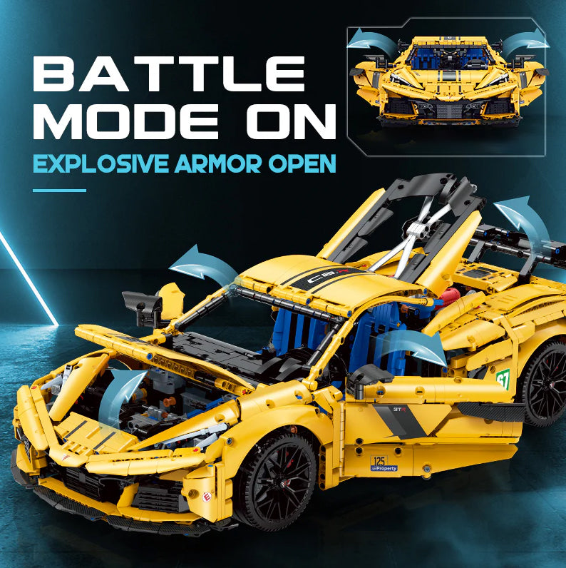 1:8 C8 supercar building kit (3788 pieces)