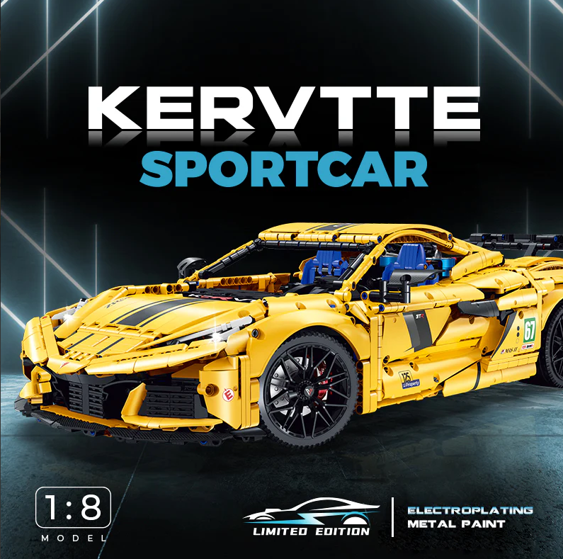 1:8 C8 supercar building kit (3788 pieces)
