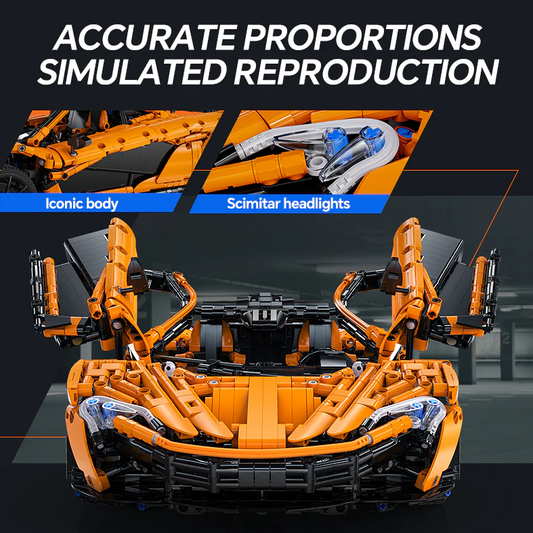 1:8 M1 building kit, rear wing linked air suspension, butterfly doors, without remote control (3617 pieces)