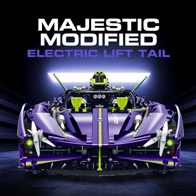 1:8 Armored EVO Building Block Supercar Static Version (3909 pieces)
