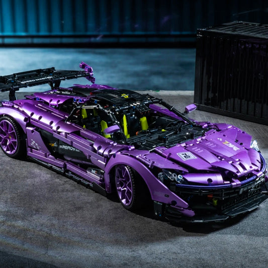 1:8 P1 Purple Phantom Super Brick Sports Car (3568 pieces)