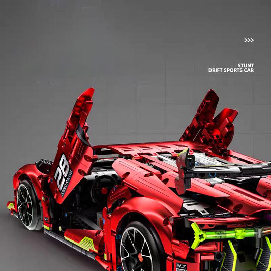 1:10 Lambo electroplated super sports car building block model (1889 pieces)