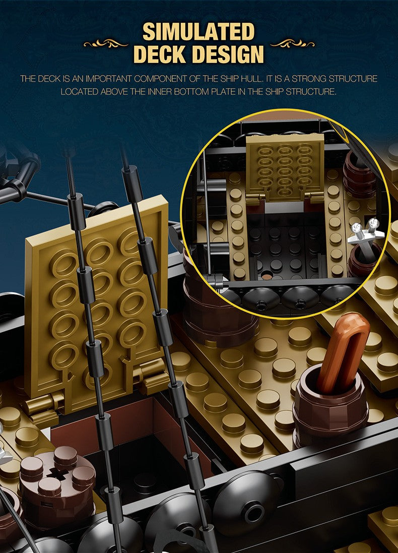 Silent Ship Assembled Model Ornaments (1560 pieces) 56CM*52CM*53CM