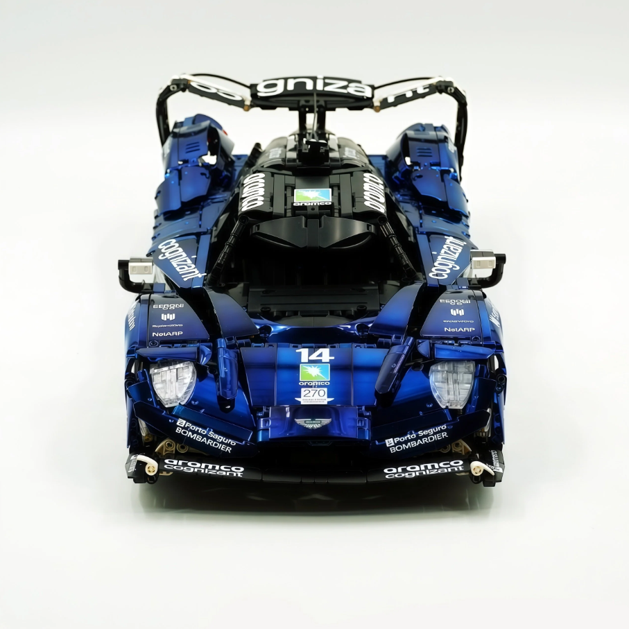 1:8 Martin Valkyrie building block supercar, custom dark blue electroplating version (3869 pieces)