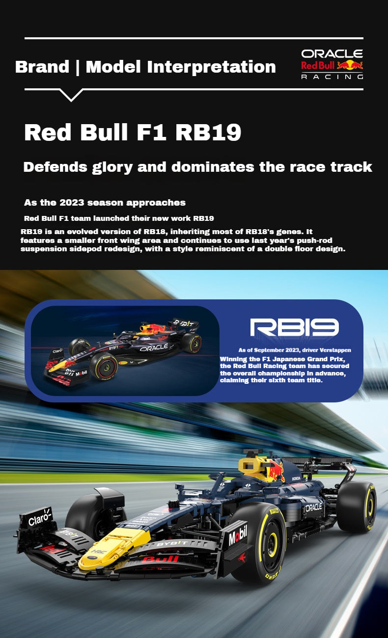 1:8 RB19 Formula One racing car, product size: 68.2cm*20cm*14cm