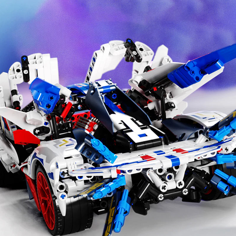 1:10 Apollo EVO supercar building kit, remote control drift, electric rear wing, 2088 pieces