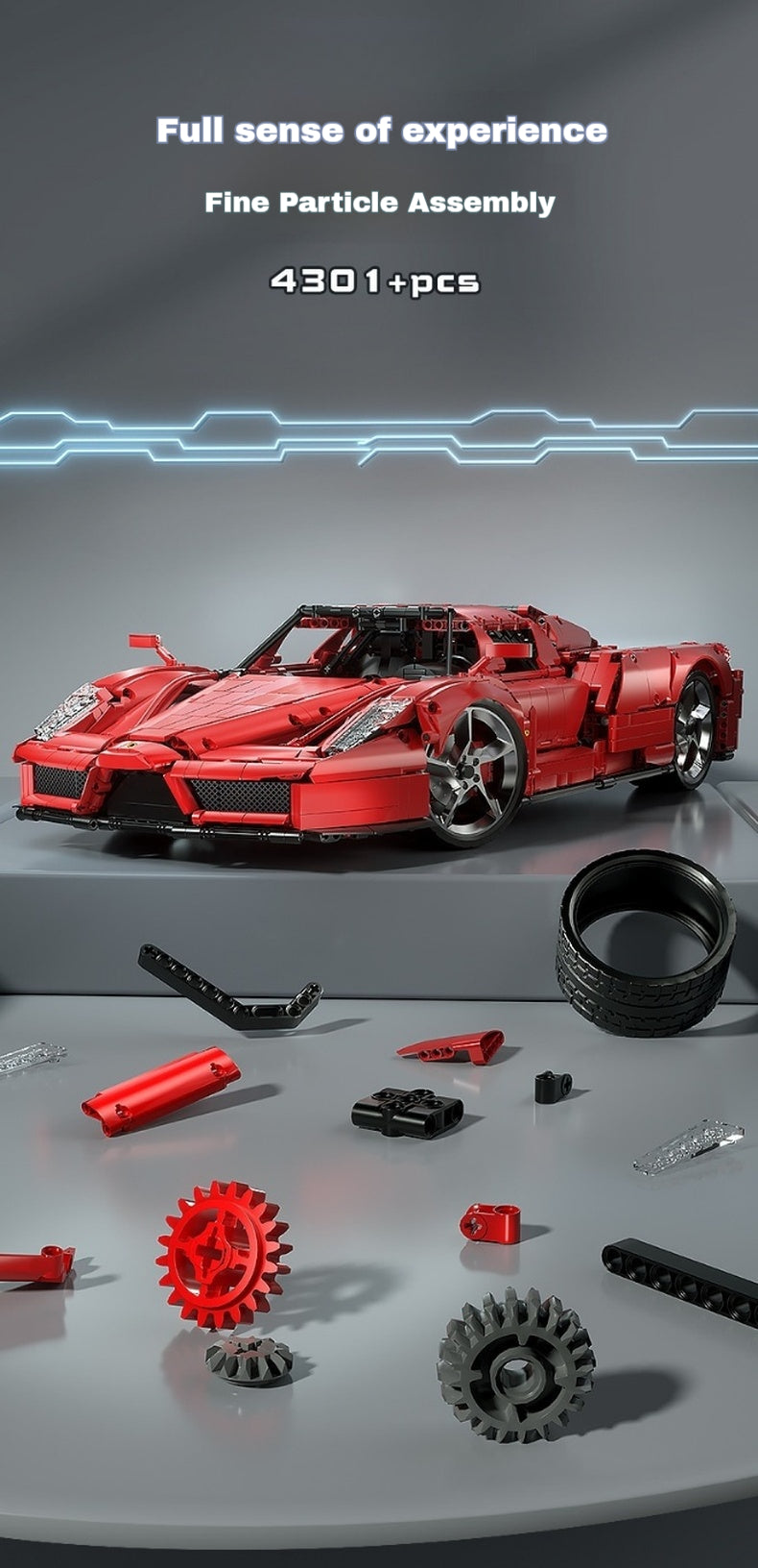 1:8 Supercar Model (4301 pieces)