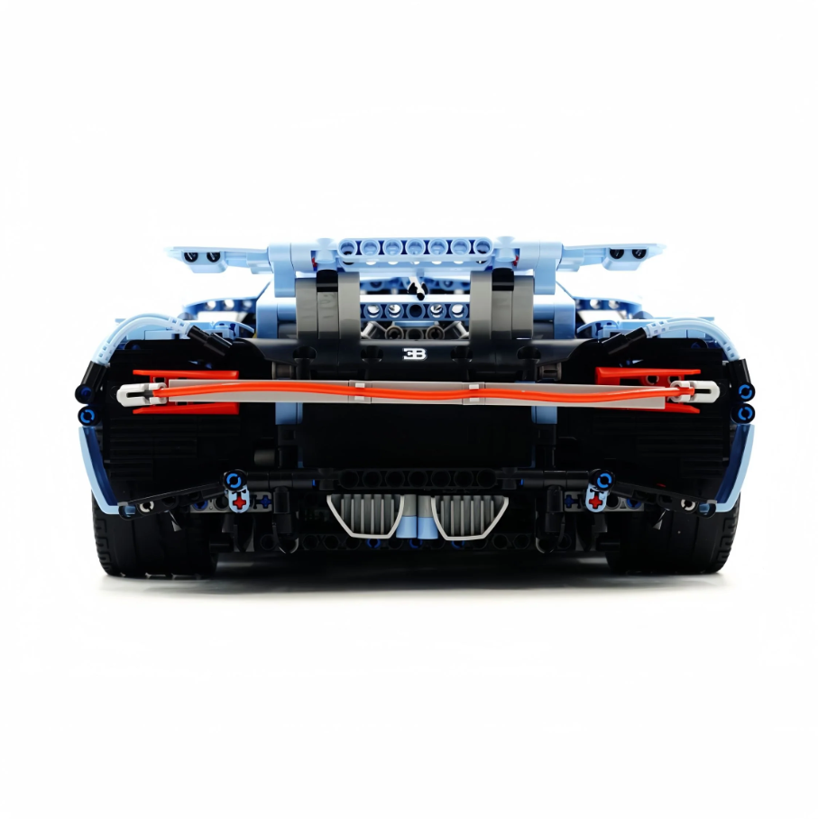 1:8 Chiron, custom modified Gulf Blue Edition building block supercar (4031 pieces)