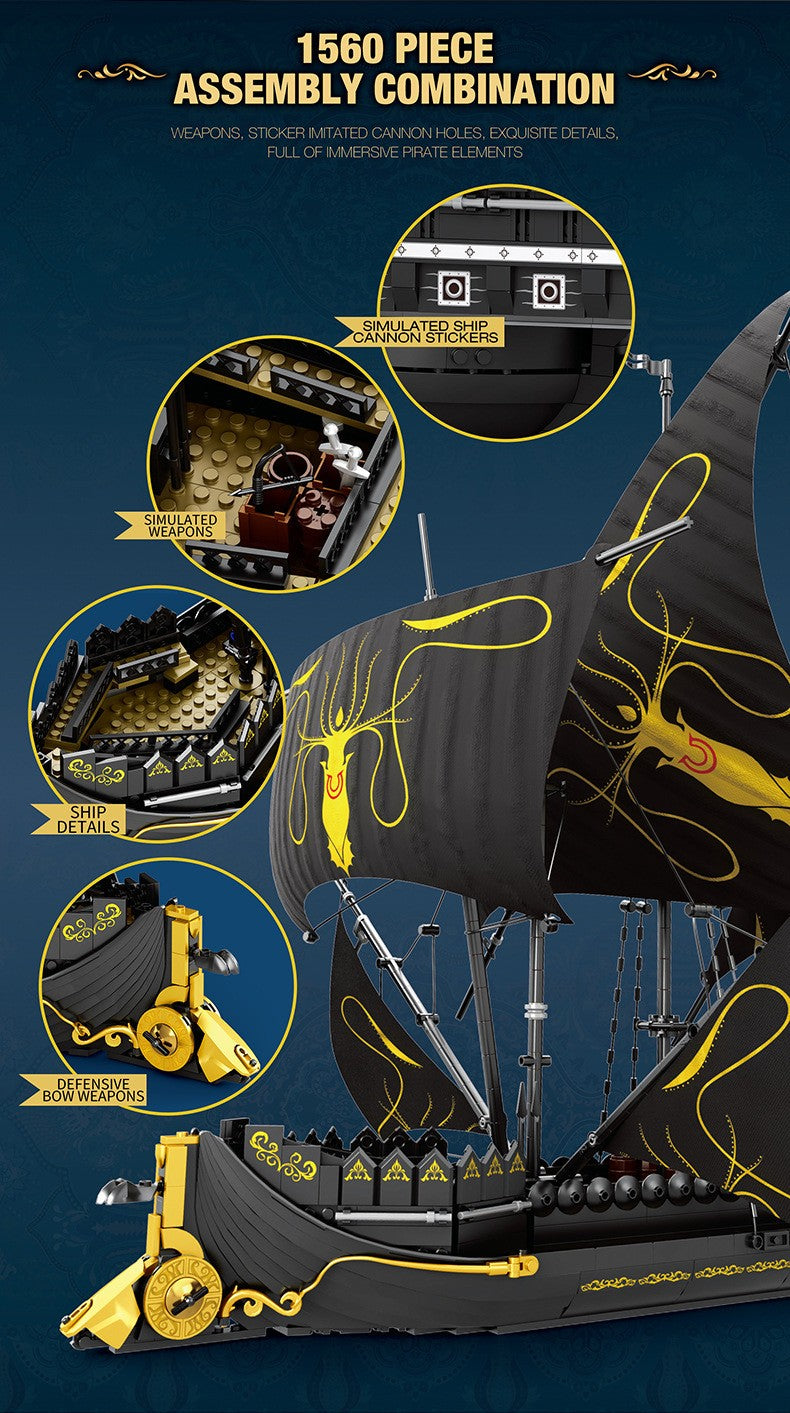 Silent Ship Assembled Model Ornaments (1560 pieces) 56CM*52CM*53CM