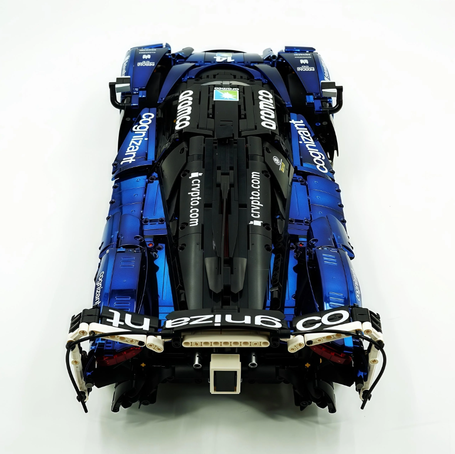 1:8 Martin Valkyrie building block supercar, custom dark blue electroplating version (3869 pieces)