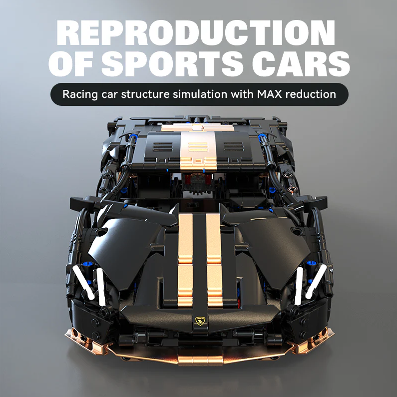 1:14 Lambo P1 sports car building set, boys, men, and teenagers collectible model (1309 pieces)