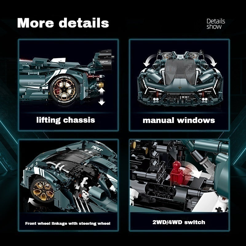 1:8 Terzo Millennio supercar (3466 pieces)