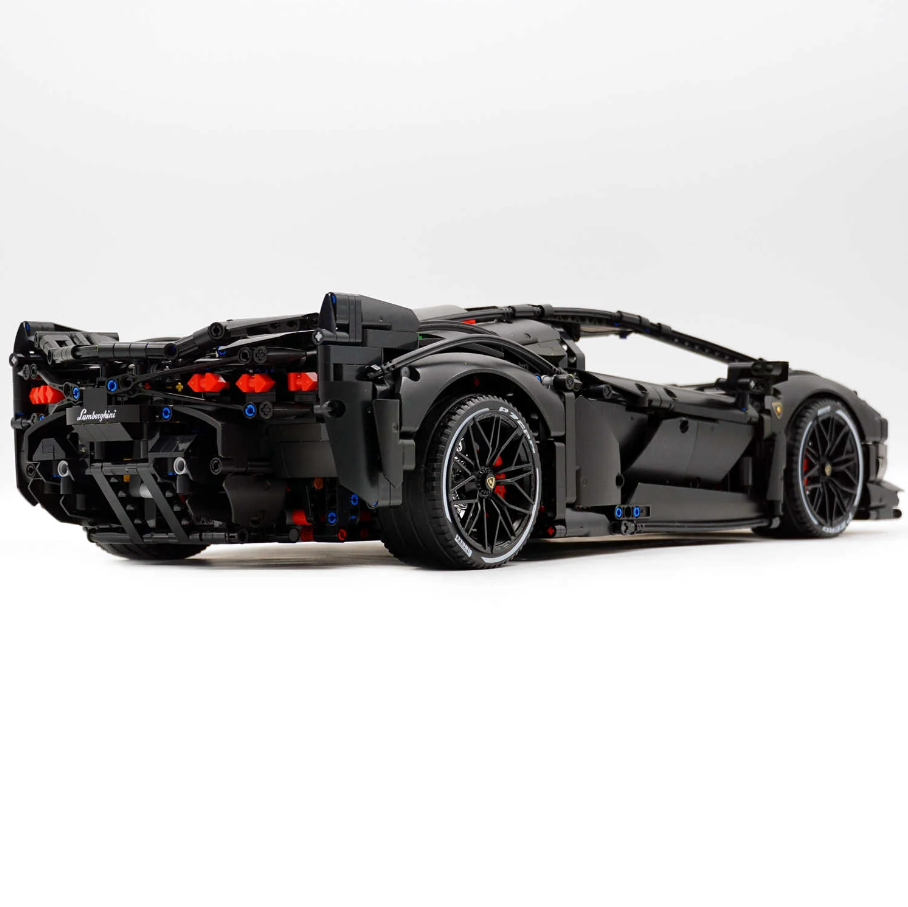 1:8 Lamborghini Sian Black Special Edition Building Block Supercar (3696 PCS)