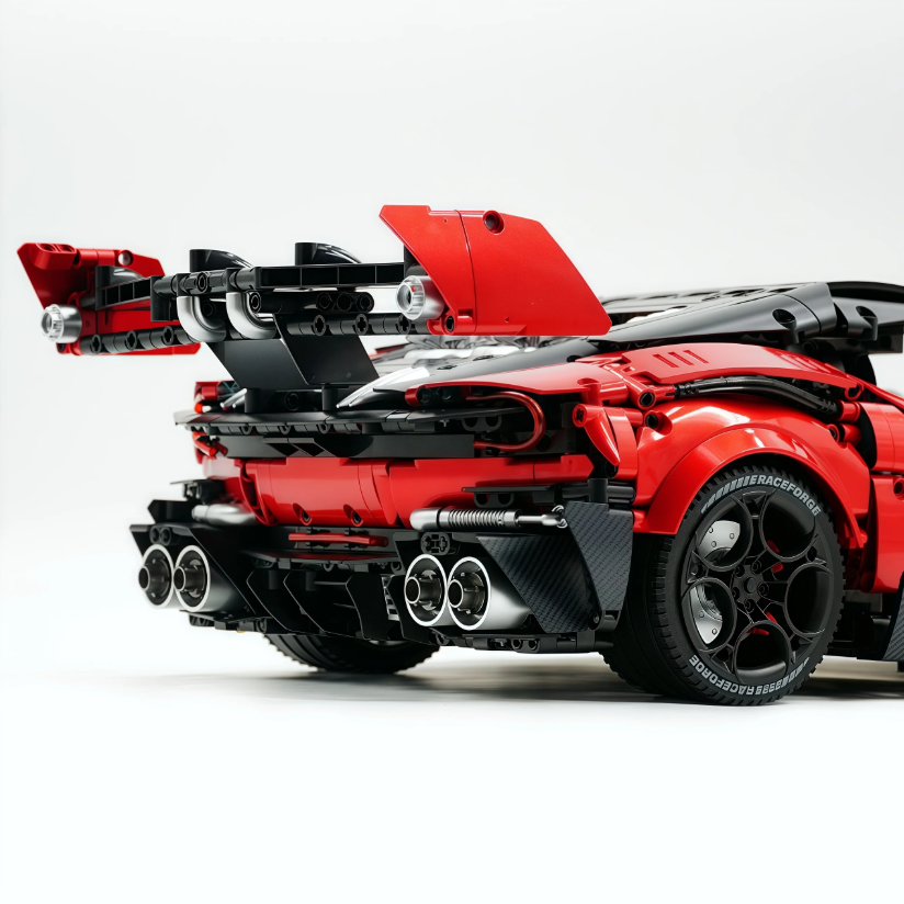 1:8 Martin Vulcan | Paint Pearl Red Edition Building Block Supercar 3794+ pieces