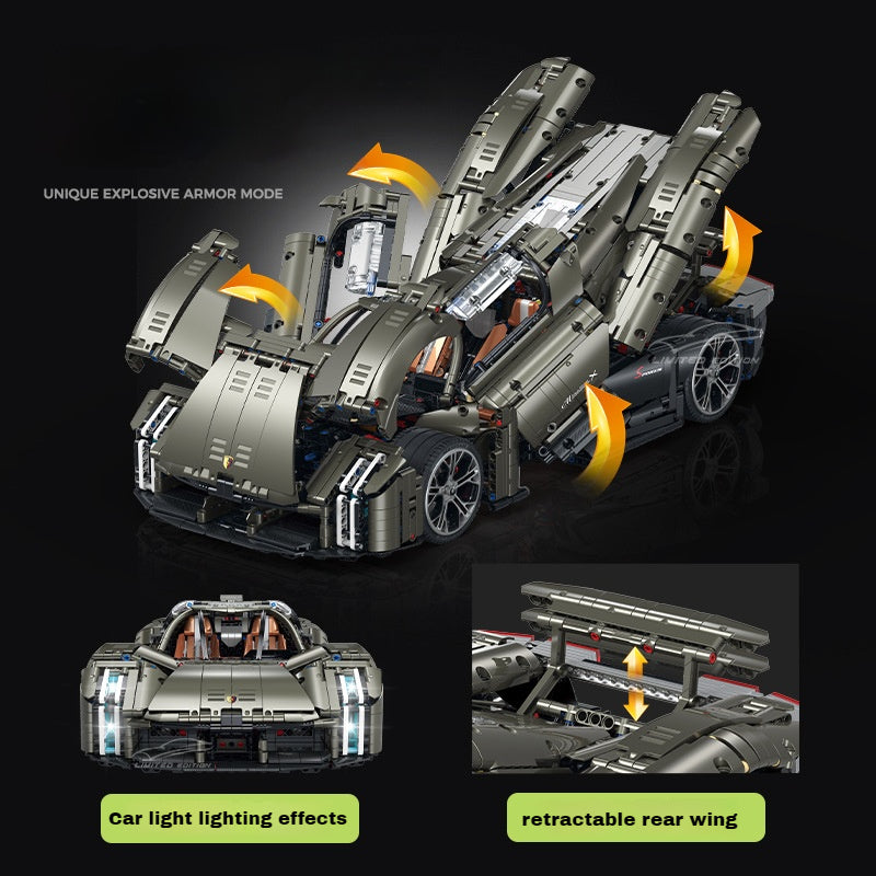 1:8Mission X ,super sports car, high degree of detail restoration (4056 pieces)