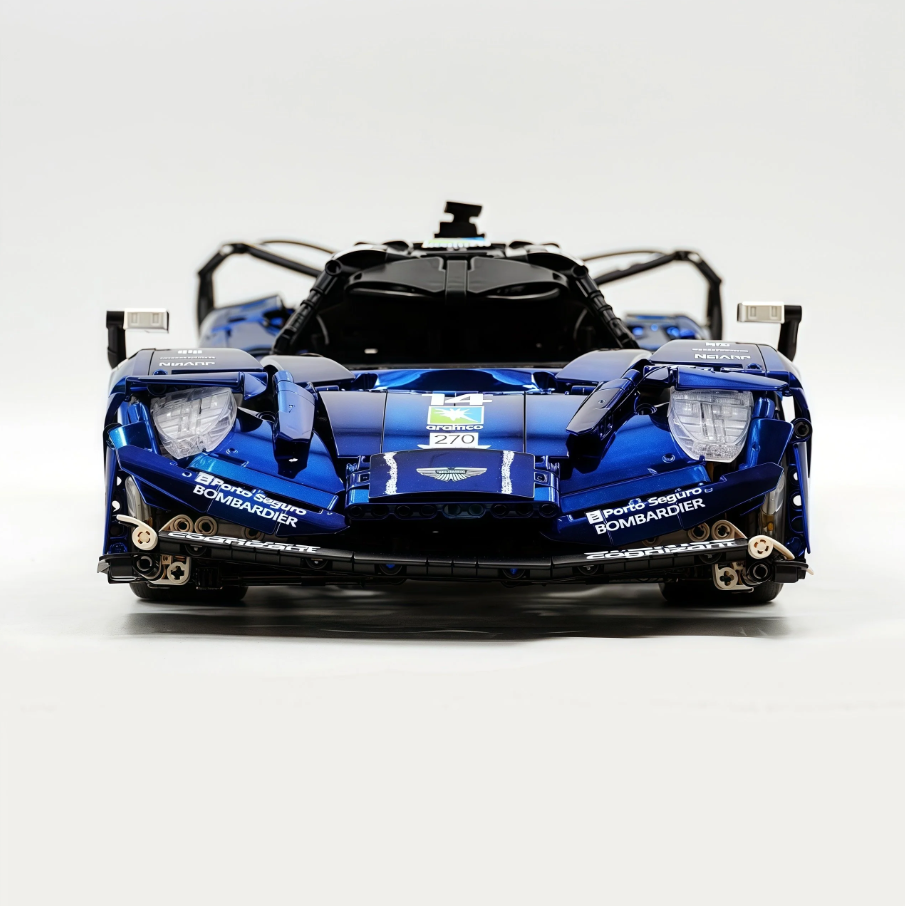 1:8 Martin Valkyrie building block supercar, custom dark blue electroplating version (3869 pieces)