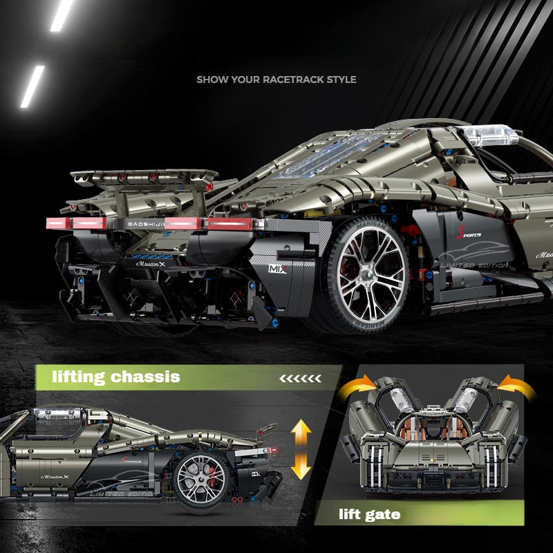 1:8Mission X ,super sports car, high degree of detail restoration (4056 pieces)
