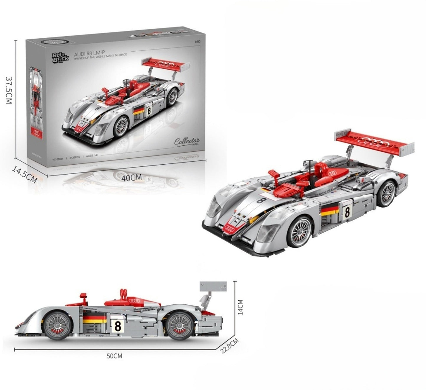 1:10 Collection of cool sports cars(2426PCS)