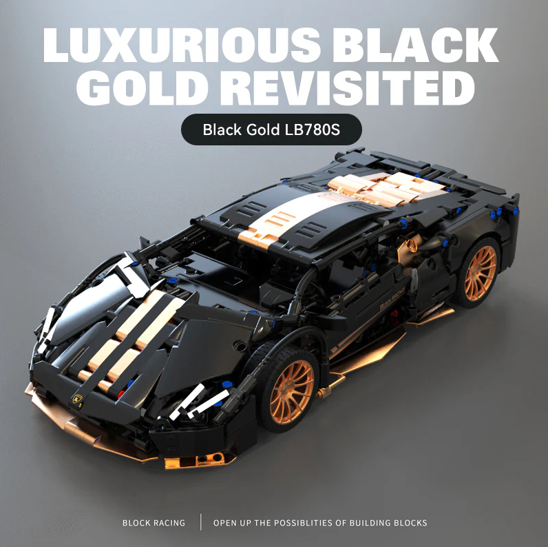 1:14 Lambo P1 sports car building set, boys, men, and teenagers collectible model (1309 pieces)