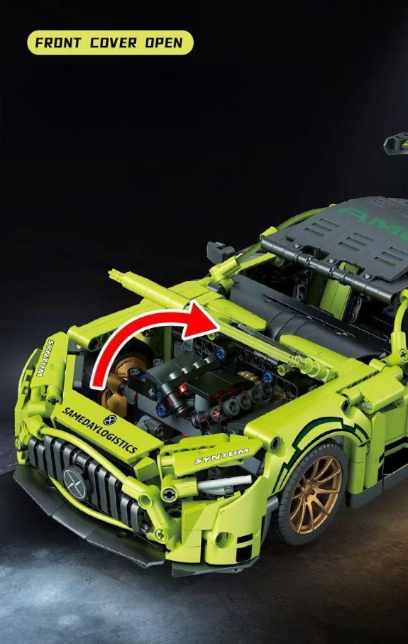 1:14 green AMG GT50, detailed reproduction, cost-effective choice (1466 pieces)