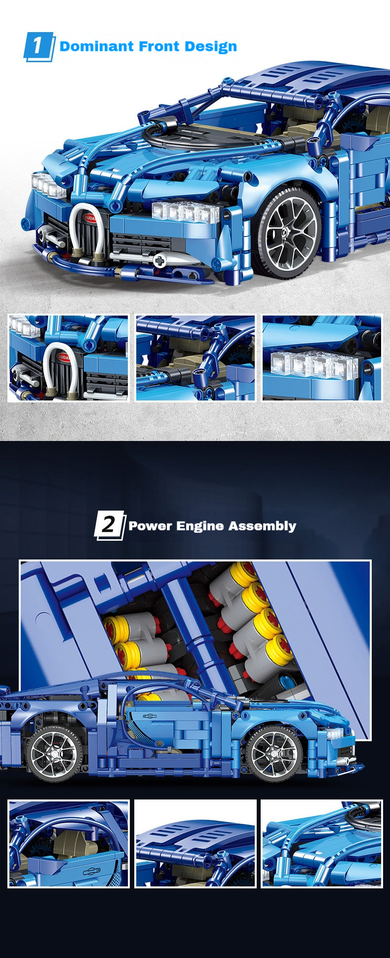 1:14 supercar 1300 pieces
