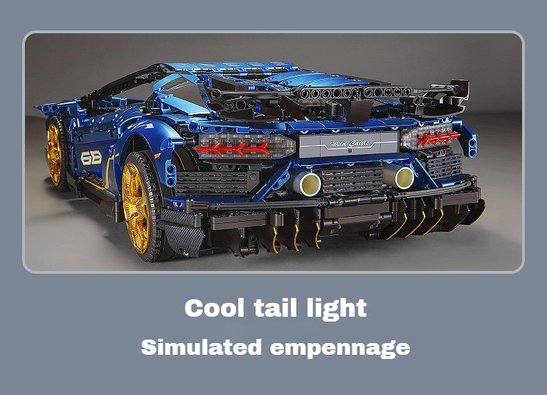 1:8 one-touch scissor doors, exclusive design wheels, mechanical principles, the ultimate Italian Bull supercar (3810 pieces)