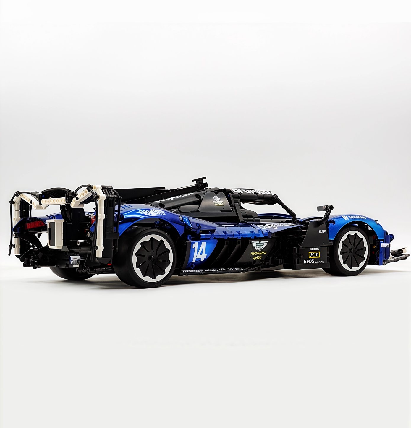 1:8 Martin Valkyrie building block supercar, custom dark blue electroplating version (3869 pieces)