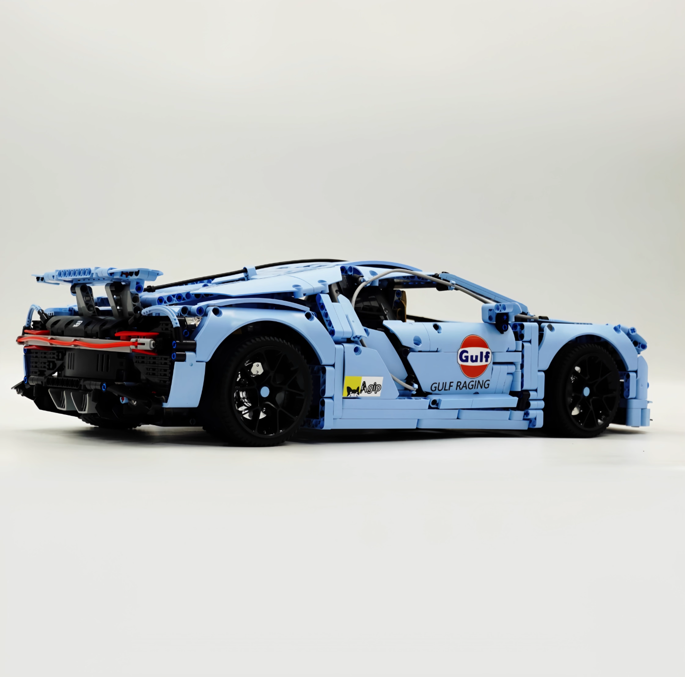 1:8 Chiron, custom modified Gulf Blue Edition building block supercar (4031 pieces)