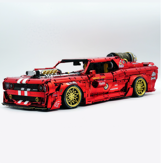 1:8 Challenger building block supercar black/green/purple/red (3751 pieces)