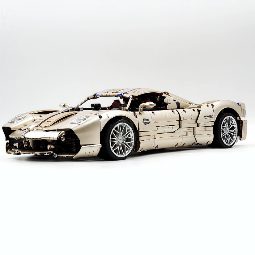 1:8 Pagani Utopia | Rose Gold Masterpiece Building Block Supercar 3428 pieces