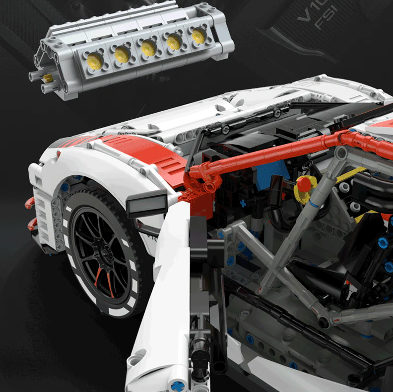 Audi R8 LMS GT3-1:8 Building Block Supercar (3300+ pieces)