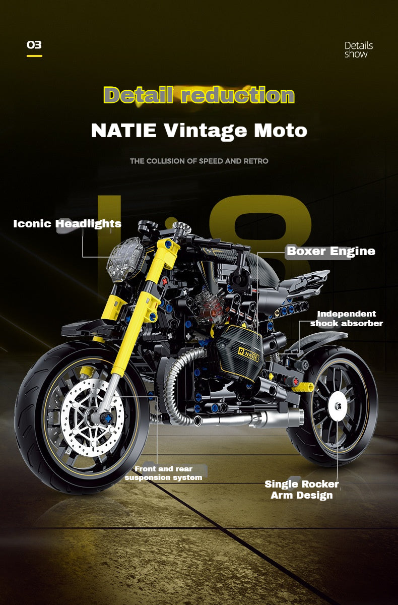 1:8Latte Motorcycle (634 pieces)