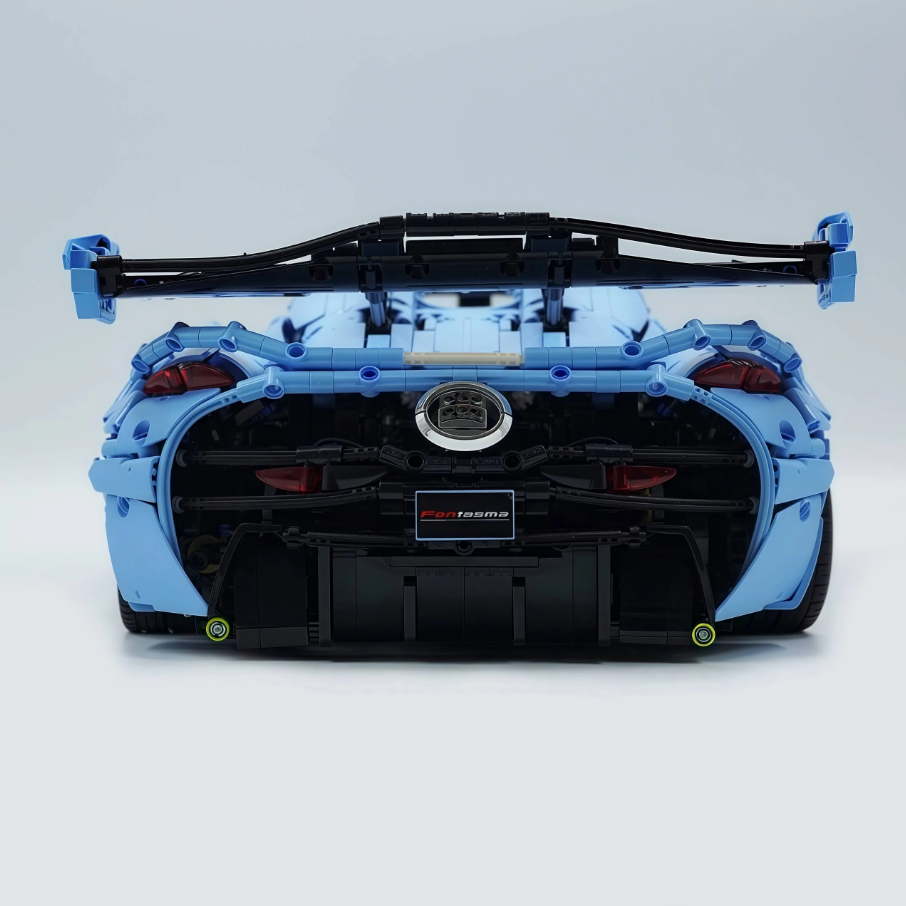 1:8 JESKO, custom Gulf Blue/Black/Orange limited edition building block supercar (4346 pieces)