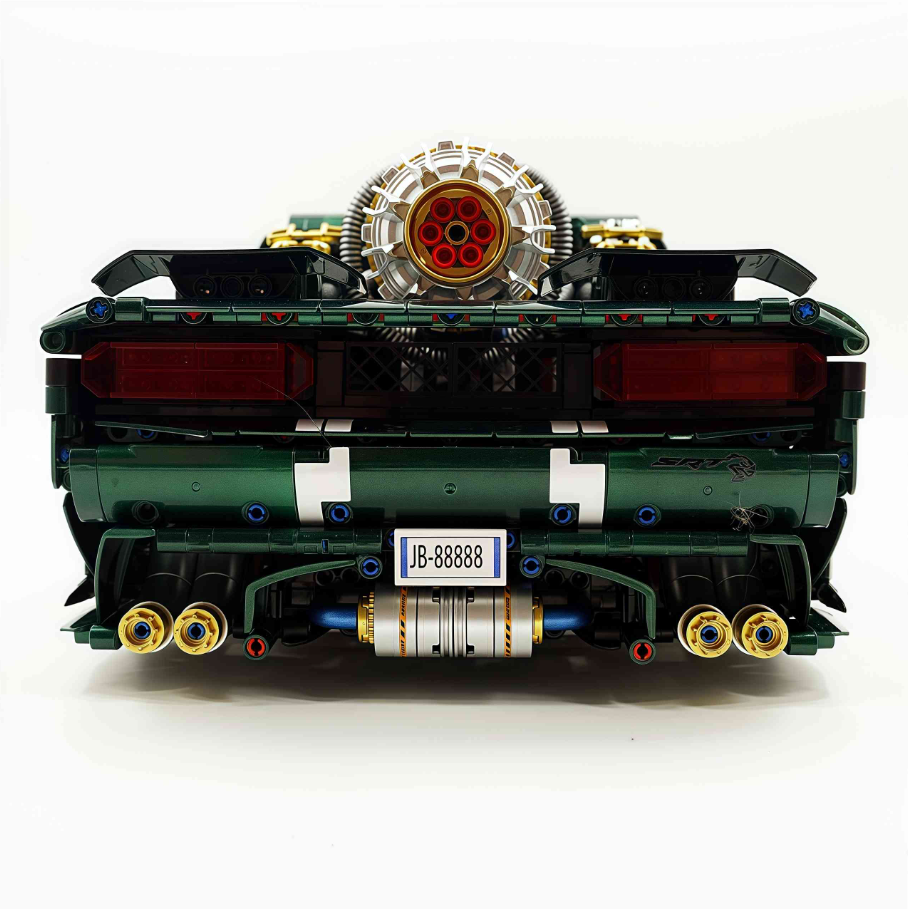 1:8 Challenger building block supercar black/green/purple/red (3751 pieces)