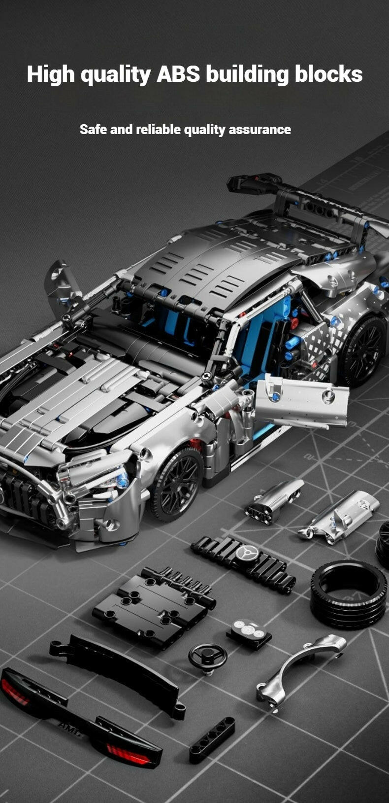 1:14 Super sports car building blocks must-have birthday gift for boys (1310+PCS)