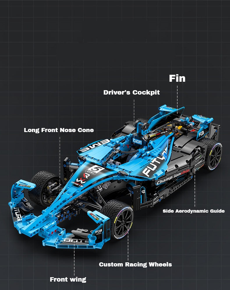 Formula 1 Racing Building Blocks 1667 Pieces Dynamic Mechanical Boys Collectible Model Best Birthday Gift for Boys Over 14 | FamilyBricks