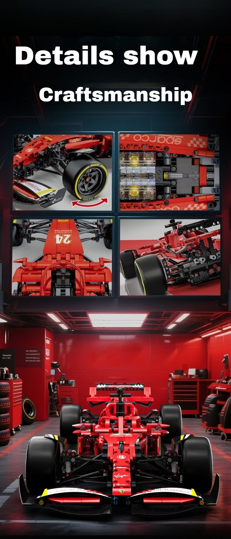 1:8 Formula One car (1650 pieces)