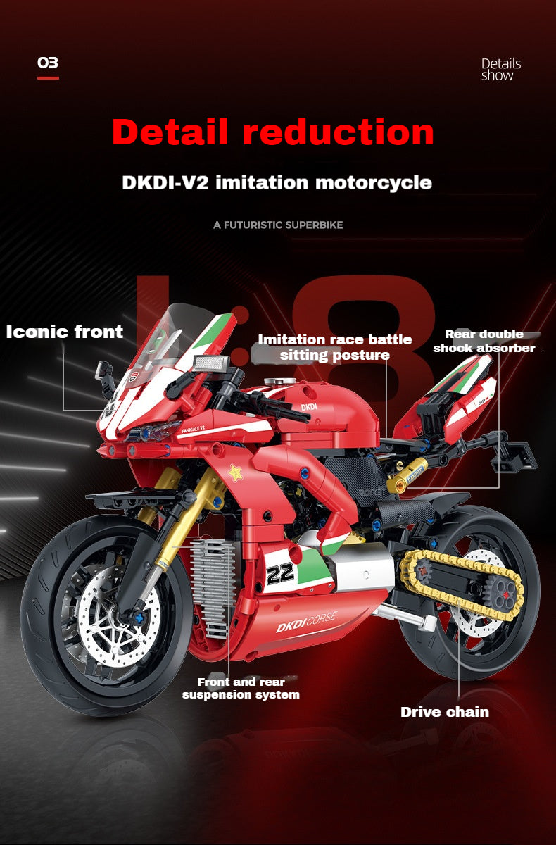 1:8 DKDI Motorcycle (634 pieces)
