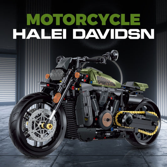 1:8 Cruiser Motorcycle (634 pieces)