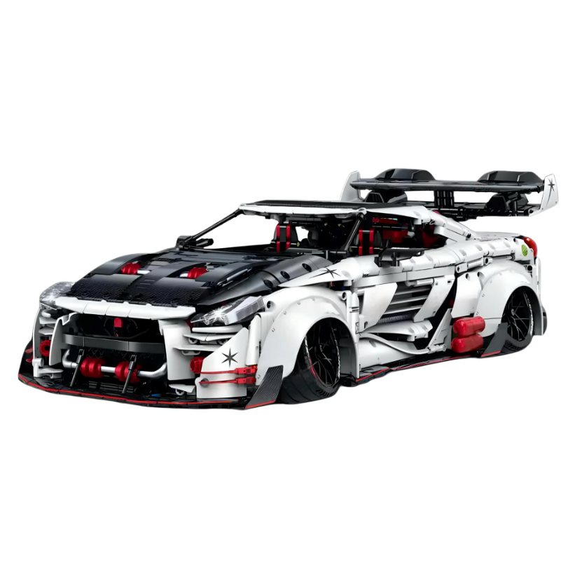 1:8 GT-R R35 Widebody Edition Electroplated Beast Building Block Supercar 3939+ pieces