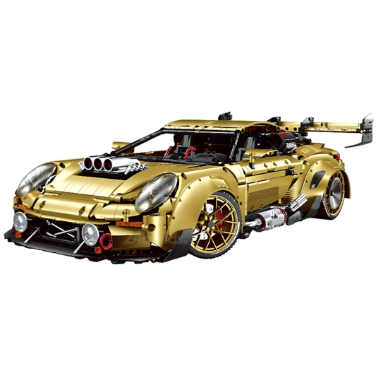 1:8 GT3 RS Gold Concept Car | Building Block Supercar, 3824 pieces