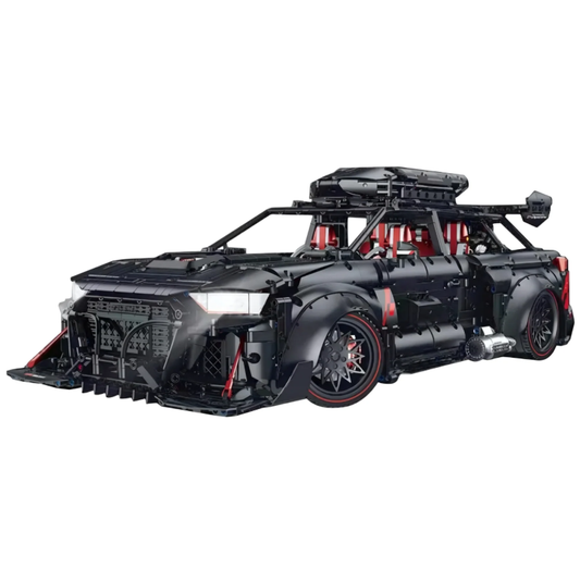 1:8 RS6 Quattro Widebody Station Wagon Matte Black Brick Supercar | 4189+ pieces